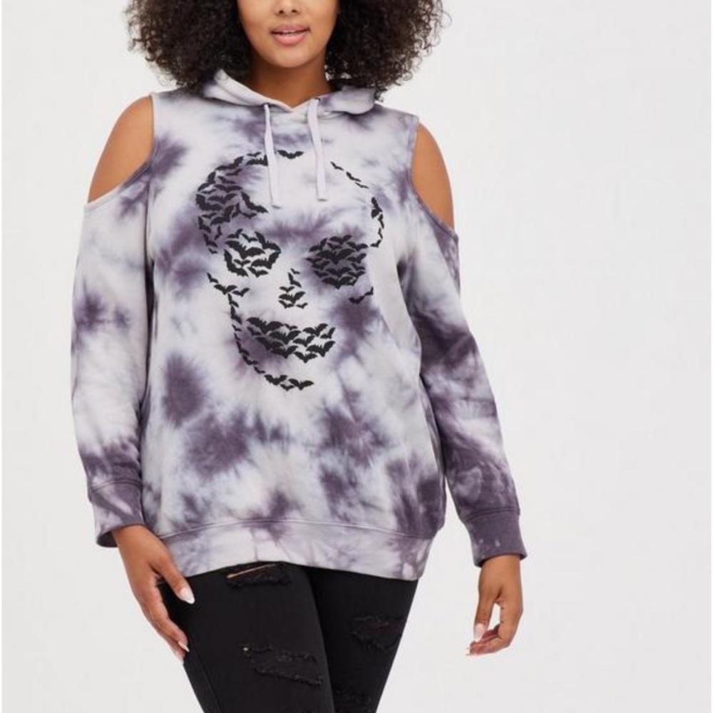 Torrid Cold Shoulder Fleece Sweatshirt